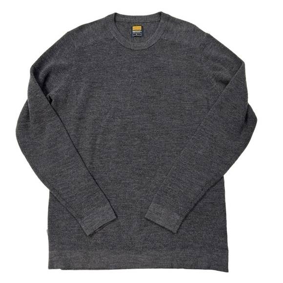 Meriwool Merino Blend Crew Sweater Brown/Gray Color - Picture 1 of 8